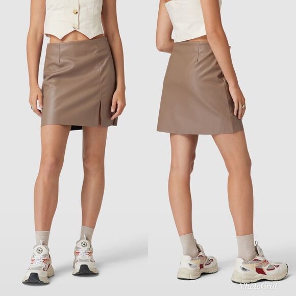 Revolve Noisy May Vegan Leather Clara Penny Mini Skirt - Picture 3 of 9